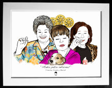 Cargar imagen en el visor de la galería, Lámina ilustrada Marisa, Vicenta y Concha de El Loco del Pelo Rizo