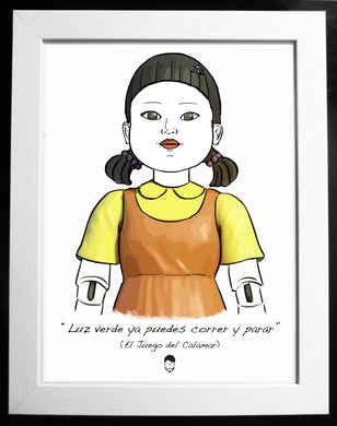 El Juego del Calamar. Muñeca luz verde