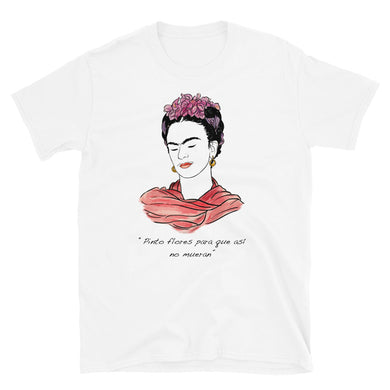 Camiseta  unisex Frida flores